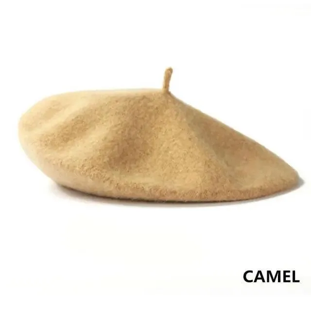 Vintage Beret Hat Flat Cap For Women Retro Classic Style Wool Beret Caps Modern Women Hats