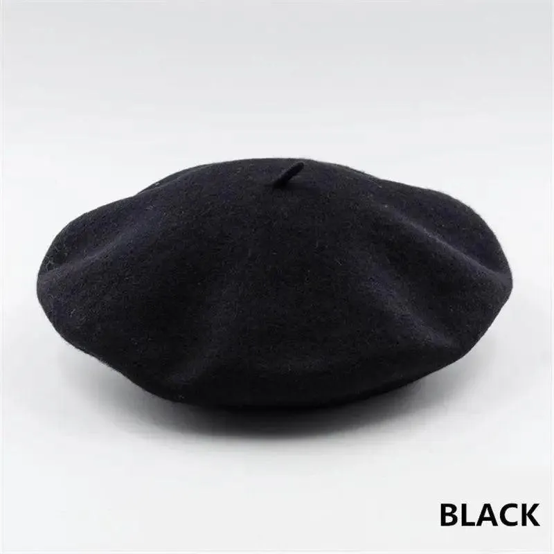 Vintage Beret Hat Flat Cap For Women Retro Classic Style Wool Beret Caps Modern Women Hats