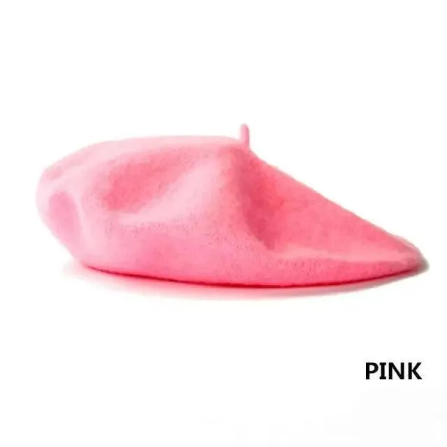 Vintage Beret Hat Flat Cap For Women Retro Classic Style Wool Beret Caps Modern Women Hats
