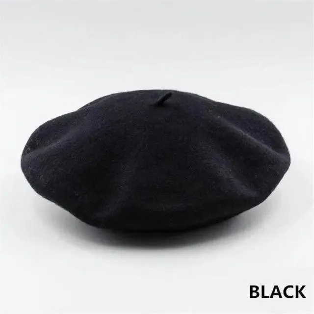 Vintage Beret Hat Flat Cap For Women Retro Classic Style Wool Beret Caps Modern Women Hats