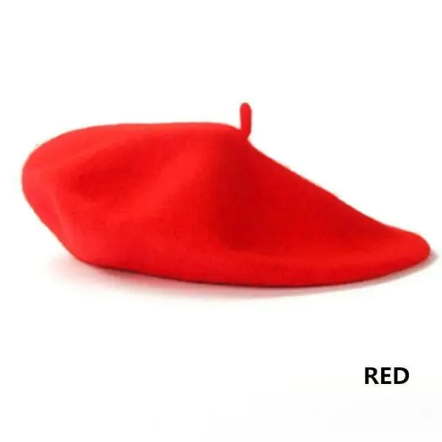 Vintage Beret Hat Flat Cap For Women Retro Classic Style Wool Beret Caps Modern Women Hats