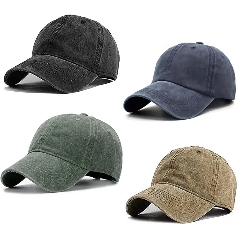 Vintage Washed Distressed Baseball-Cap