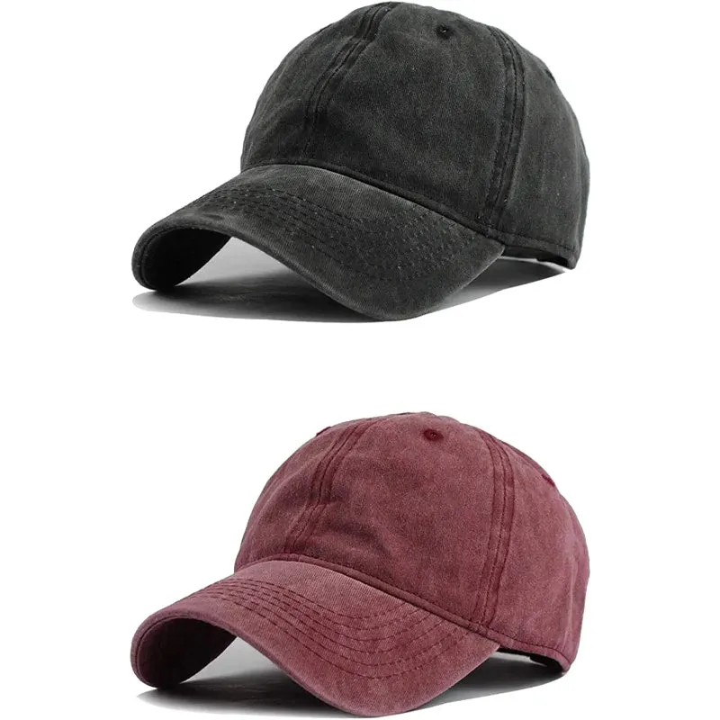 Vintage Washed Distressed Baseball-Cap