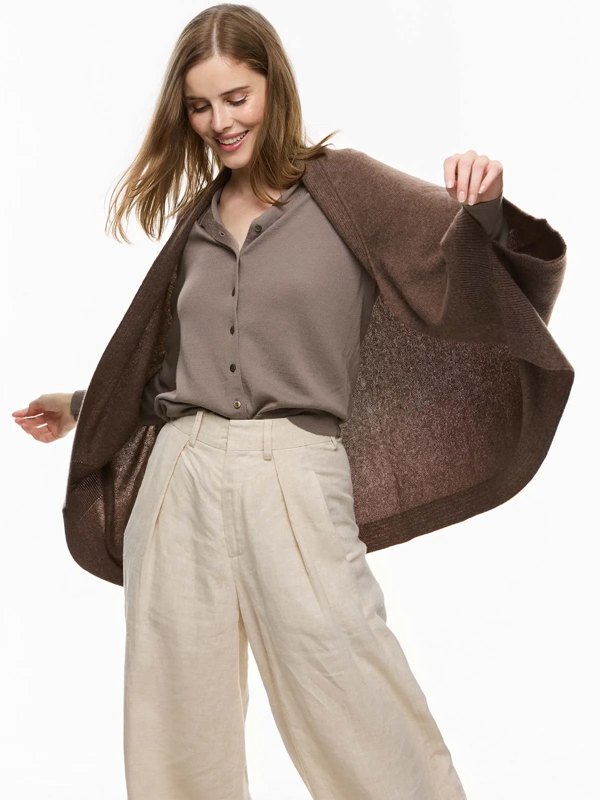 Walnut Wearable Cashmere Wrap