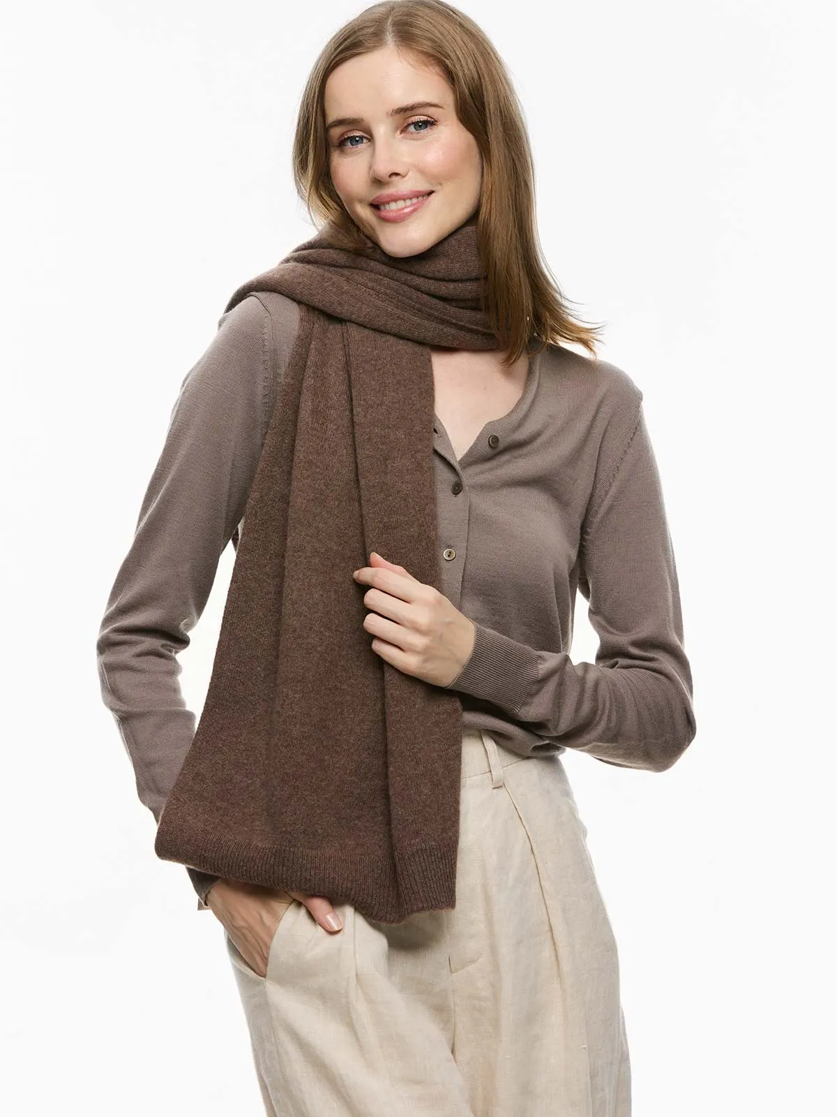 Walnut Wearable Cashmere Wrap