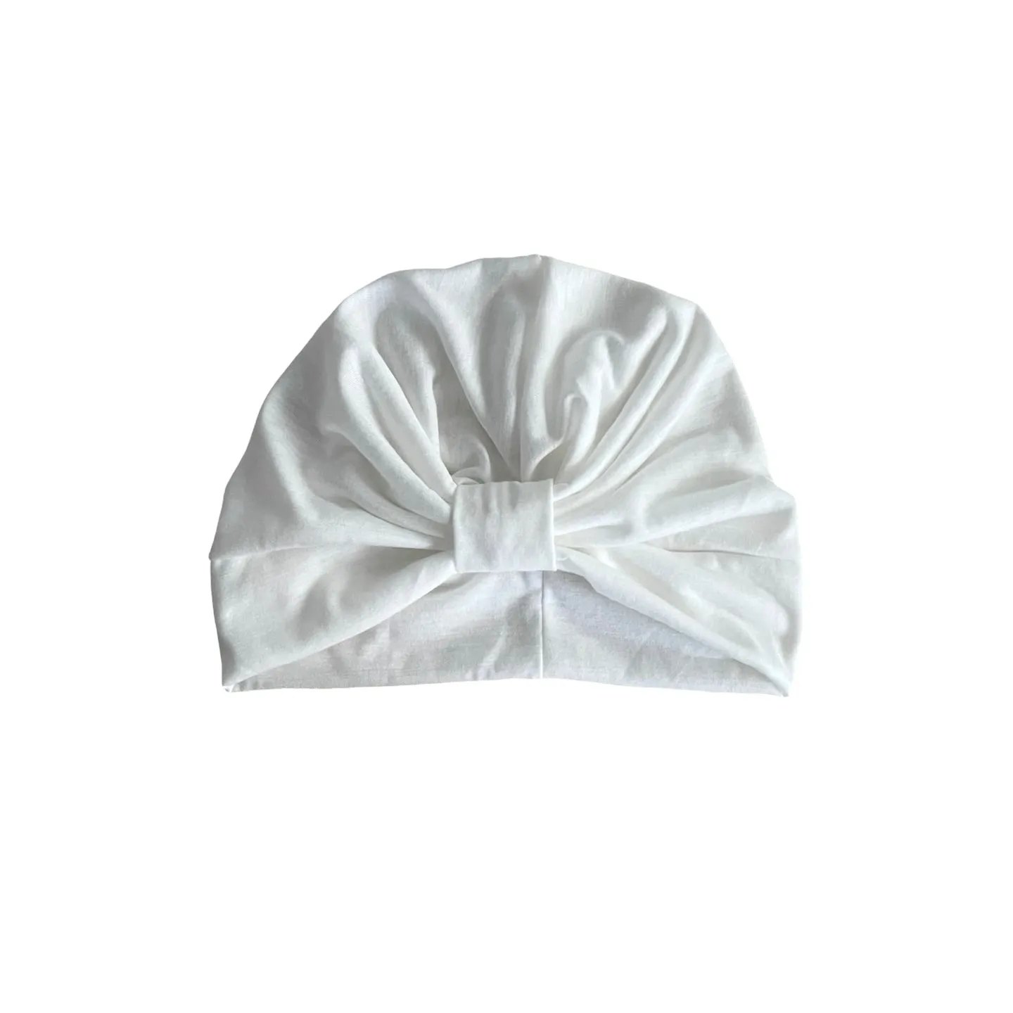 White Summer Turban Head Wrap Hat
