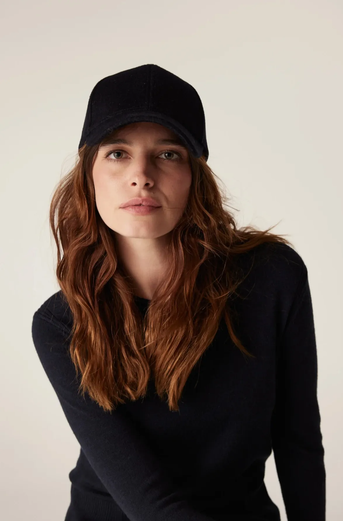 WOOL Cashmere Cap | NAVY