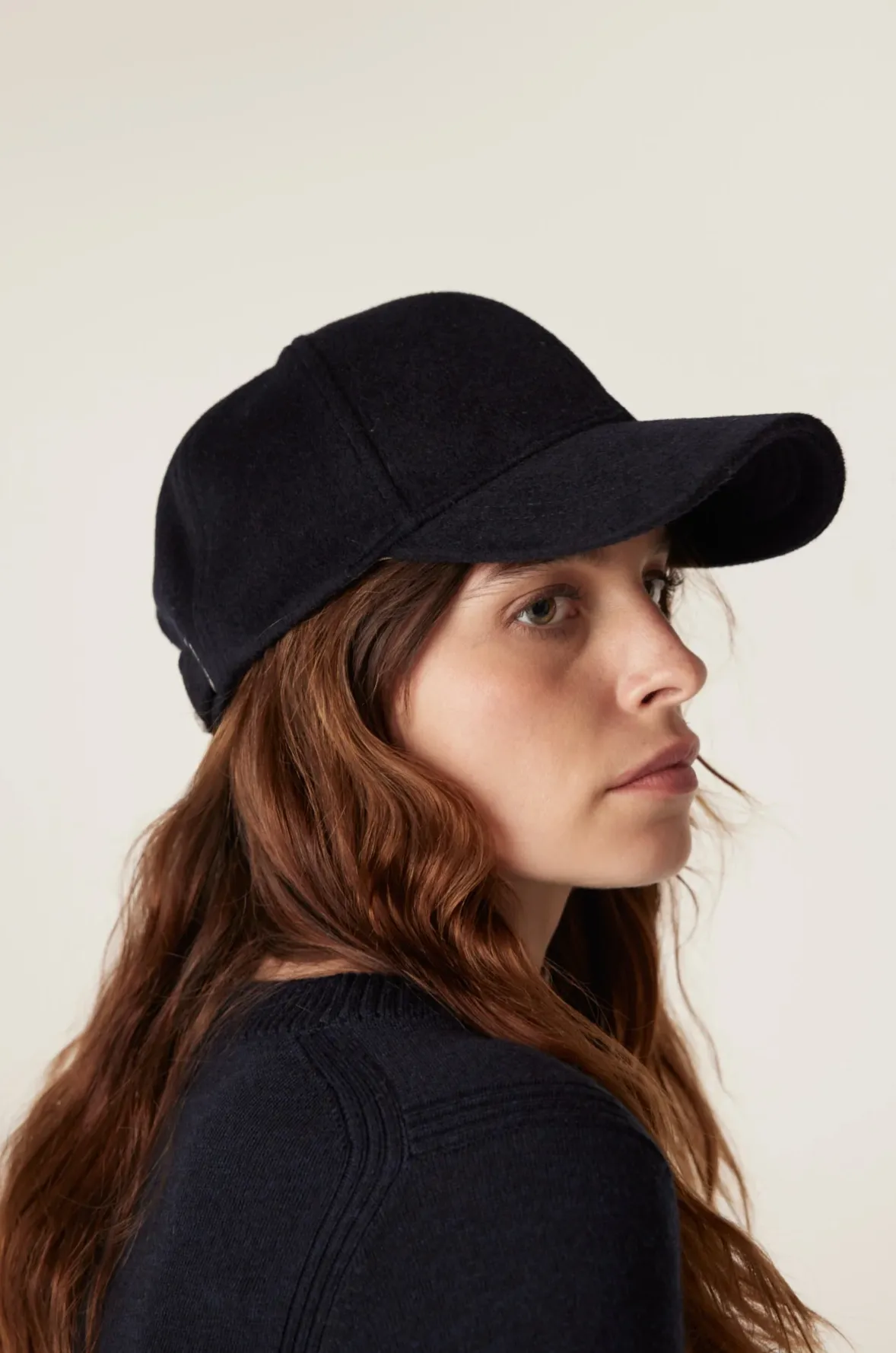WOOL Cashmere Cap | NAVY