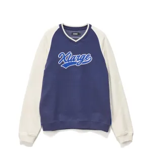 X-Large Baseball Raglan Crew Navy