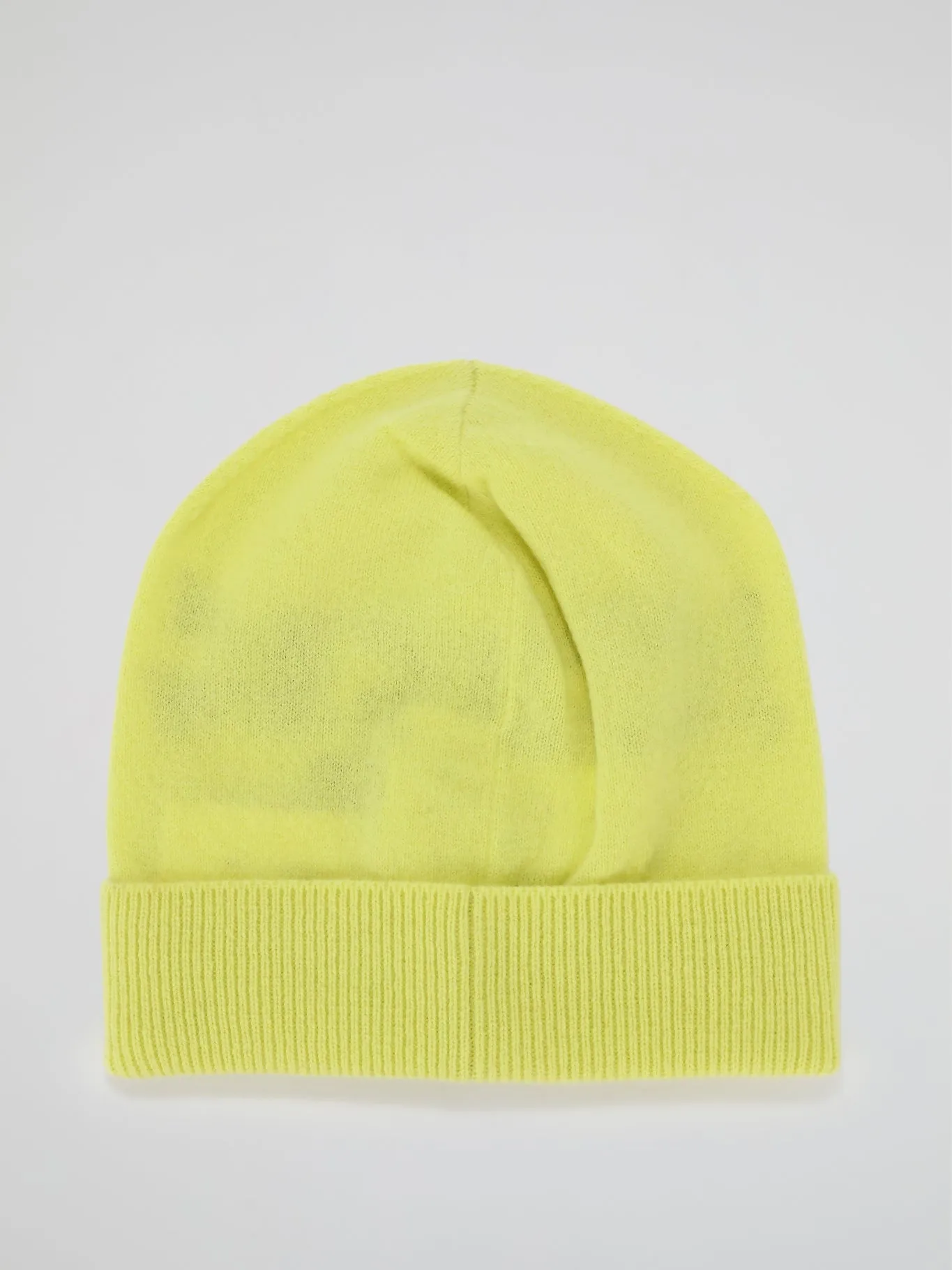 Yellow Logo Cashmere Knitted Beanie